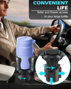 Cup Holder Expander for Car with Adjustable Adapter, Easkkty All Purpose Car Cupholder Extender Organizer with Expandable Bas