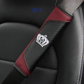 HYL World 2PCS Car Accessories Leather Car Seat Belt Cover Seat Belt Shoulder Pads with Bling Crystal Crown Decor,Red-1