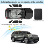Front Side Half Window Shade Foldable Custom Fit for Ford Explorer 2020-2024 Car Window Shades for Side Window Sun Shade UV Protection Heat Insulation for Camping Sleeping 6PCS