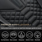 Coverado Car Seat Cover, Front Seat Cover, 2 Pack Universal Seat Covers for Cars, Breathable Nappa Leather Seat Cover, Waterp