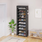 UDEAR 10-Tier Free Standing Shoe Rack Sturdy Shoe Rack Organizer for Closet Entryway Stackable Shoe Shelf with Dustproof Cove