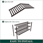 Smiry Bamboo Shoe Rack for Closet, 3 Tier Long Wooden Stackable Shoe Organizer, Free Standing Shoes Storage Shelf for Entrywa
