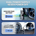 Tire Inflator Portable Air Compressor,3X Faster Portable Air Compressor,16000mAh Cordless Air Pump for Car Tires,150PSI One Click Smart Tire Pump for Car,Motorcycle,Bicycle and Ball,Black