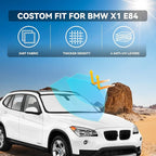 for BMW X1 E84 2011-2015 Windshield Sun Shade - 4 Layers Car Sunshades for Front Windows Shade Cover Custom Fit X1 E84 Sun Visor 250T Retractable Shade Blocks UV Rays Car Accessories