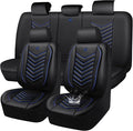 CAR PASS 3D Foam Faux Leather Car Seat Covers Full Set, Waterproof Leather Seat Cover for Cars, Luxury Universal Fit for SUV 