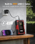 GOOLOO A5 Jump Starter with Air Compressor, 4000A Car Battery Jump Starter (All Gas/10.0L Diesel) with 160PSI Tire Inflator