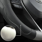 West Llama 3D Texture Steering Wheel Cover for Toyota, Anti-Slip Design, Premium Leather, Custom Fit for 14.5-15 inch, Stylis