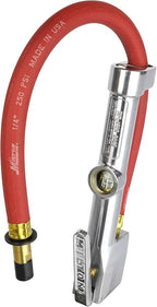 Milton S-504 Analog Tire Inflator with Pressure Gauge, 15" Hose Straight Head Air Chuck, Made In USA 10-160 PSI