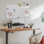 SHGJ&SOFT Peg Board Wall Organizer Panels, 22pcs - Includes 4 White Pegboards & Accessories, Plastic Pegboard for Home，Office