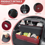 Car Trunk Organizer for Honda CR-V 2017-2022, Collapsible Sturdy Trunk Storage Container with Lid and Handle Large Leather Car