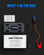 NEVERLAND Jump Starter - 6500A Battery Jumper Starter Portable for 10.0L Gas and 8.0L Diesel Engine,12V Car Battery Jump Starter with LED Light, Jumper Cables