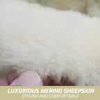 AEGIS Cover Luxury Australian Sheepskin Steering Wheel Cover - Real Plush AUS Genuine Wool | All-Season Non-Slip for Cars (Fits 14.5-15.5" Wheels) | Premium Auto Upgrade (Cream)