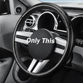 Carbon Fiber Steering Wheel Cover for Ford Mustang 2005-2023, 3 Piece Clip on Set,Carbon Fiber Wrap Anti-Slip Segmented Design,Car Steering Wheel Cover for Men Women（Matte Black