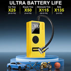7-in-1 Car Jump Starter with Air Compressor, 3000A Portable 12V Power Pack, 150PSI Digital Tire Inflator for 9L Gas/7L