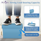 File Organizer Box with Lid & Handle, Thickened Cardboard Hanging File Folder Storage Boxes for Letter Size, Portable Filing 