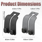 Car Seat Headrest Hooks for Purses and Bags, 2 Pack Car Seat Back Organizer Storage Hook, Car Purse Holder Between Seats Hanger, Headrest Back Seat Handbags Hook Hanging Accessories, Black