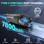 Handheld Vacuum Cordless, 15000PA Strong Suction Hand Held Car Vacuum Cleaner Portable with Multi-Nozzles & Washable Filter, 