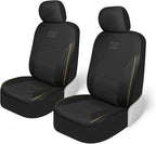 CAT PU Leather Seat Covers for Cars – (2) Front Seat Covers with (4) All-Weather Heavy-Duty Floor Mats for Trucks, Cars, & SU