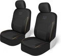 Cat FlexHybrid Car Seat Covers, Black Premium Faux Leather + Mesh Seat Covers for Cars Trucks SUV, Universal Fit Car Seat Cov