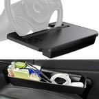 Steering Wheel Tray - 2-in-1 Steering Wheel Desk,Steering Wheel Tray Table with Seat Gap Filler Organizer,Car Food Tray for Driverl,Car Desk for Laptop & Eating