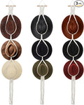 3 PCS Macrame Hat Hangers for Wall, Bohemian Hand Weaving Boho Hat Rack Organizer for Cowboy, Wide Brim, Bowler & Fedora Hats