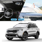 Front Windshield Sun Shade Foldable Car Front Window Sun Shade Windshield Shade Custom Fit for 2021-2025 2026 Kia Sorento SUV Block UV Rays Accessories Heat Keep Cooler