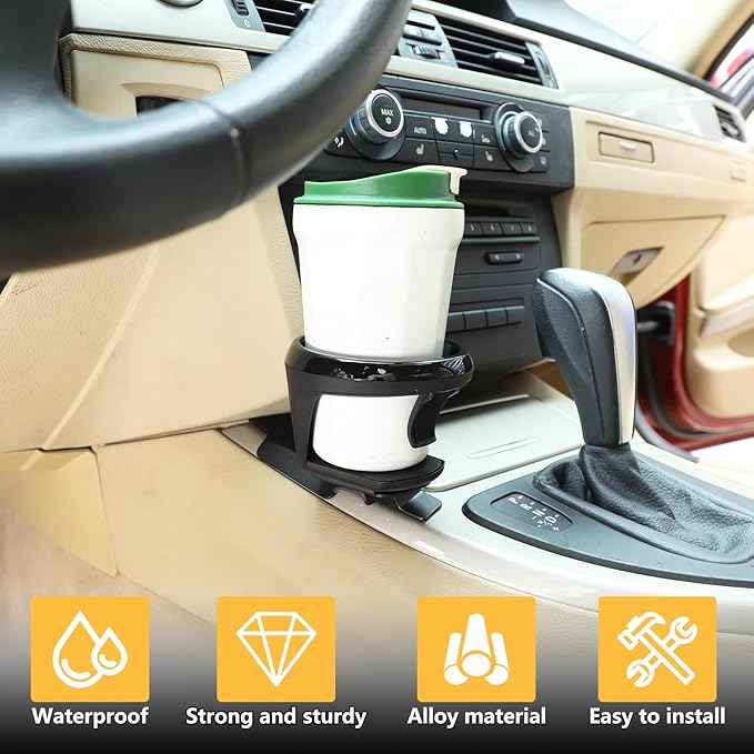 Center Console Cup Holder Compatible with BMW 3 Series 2005-2012 E90 E91 E92 E93 325i 320i 318i,Passenger Front Seat Center C