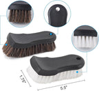 Upholstery Brush, Upholstery Brush Set, Leather Cleaning Brush, Carpet Brush Car Cleaning Brush, Long Bristle Horse Hair Car 