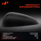 A-Premium Driver Side Rearview Mirror Cover Cap - Compatible with Chevrolet Sonic 2012-2020 - Smooth Black, Without Turn Signal Hole