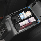 2026 Upgrade Center Console Organizer fit for 2025 2026 Ford Bronco 4 Door Bronco Center Console Storage with Rubber Mats for Ford Bronco 2025+ Storage Accessories|Not for 2 Dooor/Manual/Sport Model|