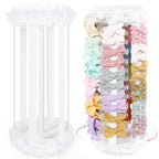 POVETIRE Bow Holder for Girls Hair Bows,Pink Hair Bow Organizer, Hair Clips Stand Hair Accessories Rack Display Decors Baby N