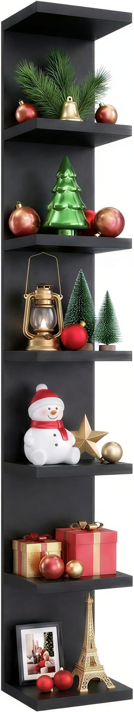 7 Tier Wall Shelf Unit & Lack Shelf, Versatile Floating Shelves for Wall, Bedroom Book Shelf, Vanity Display Shelves, Tall De