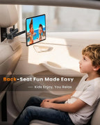 for Magsafe Car Headrest Tablet Holder, for iPad Holder Car Mount, 6 lb Strong Magnetic Force Adjustable Aluminum Tab Mount for All Phone iPhone iPad Stand Travel Accessories