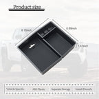 JDMCAR Center Console Organizer Compatible with 2024 2025 2026 Toyota Tacoma Accessories, Armrest Insert ABS Plastic Coin Holder Secondary Storage Box (Black Trim)