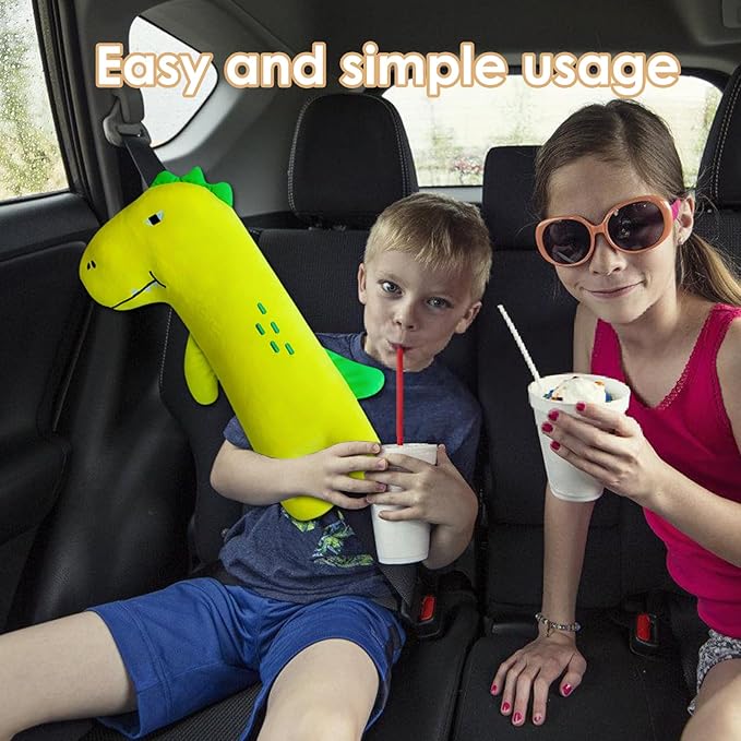 Children seat Belt Pillow Soft, Universal Seatbelt Pillow for Kids, Seat Belt Adjuster and Seatbelt Pillow for Kids Travel, for All Car Seats, Stroller, Pushcar (C)