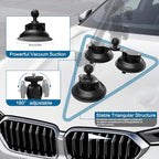 Suction Car Mount 360 Camera for car for Insta360 car Mount x5/X4/X3/X2/GO 3/ONE/GoPro Max-47 Lockable Anti-Fall Selfie Stick