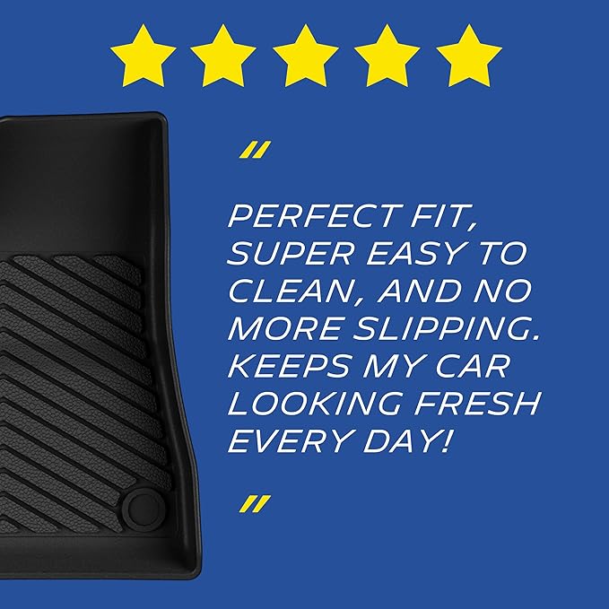 Michelin Premier Series Floor Mats for 2024 2025 2026 Tesla Model 3 Highland & Standard, 3PCS, All-Weather Floor Liner, Custom Fit, Durable TPE, Non-Slip, Not Fit 2017-2023 Model 3