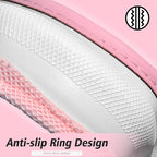 ZHOL Light Pink Steering Wheel Cover, Breathable Microfiber Leather Anti-Slip Cute Car Steering Wheel Cover for Women, Warm i