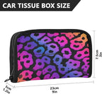 Car Tissue Holder Car Visor Organizer Tissue Box Holder for Car Sun Visor Organizer with Car Vehicle Accessories Essentials Interior for Women Men Gradient Vibrant Cute Leopard