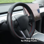 MEWANT Hand Stitched Steering Wheel Cover for Tesla Model 3 2017-2023 / Model Y 2020-2023 for Tesla Model 3/Y Accessories