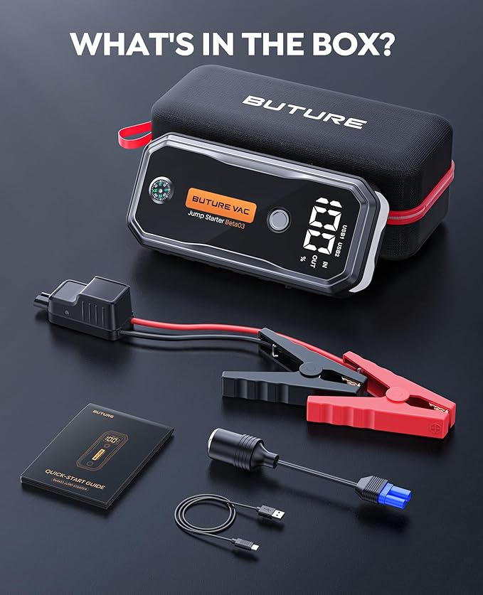 Professional-Grade 7000A Peak Car Battery Jump Starter (All Gas/10L Diesel) 5000A CCA Portable Car Jump Starter Battery