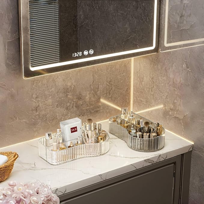 Makeup Organizer Countertop for Vanity Acrylic Skincare Storage and Make up Organization for Desk,Cosmetic Display Case and M