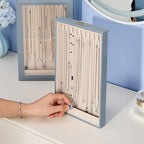 Lolalet Necklace Organizer Box, Jewelry Storage Box with Clear Window for Necklaces Bracelets, Tangle-Free Necklace Display C