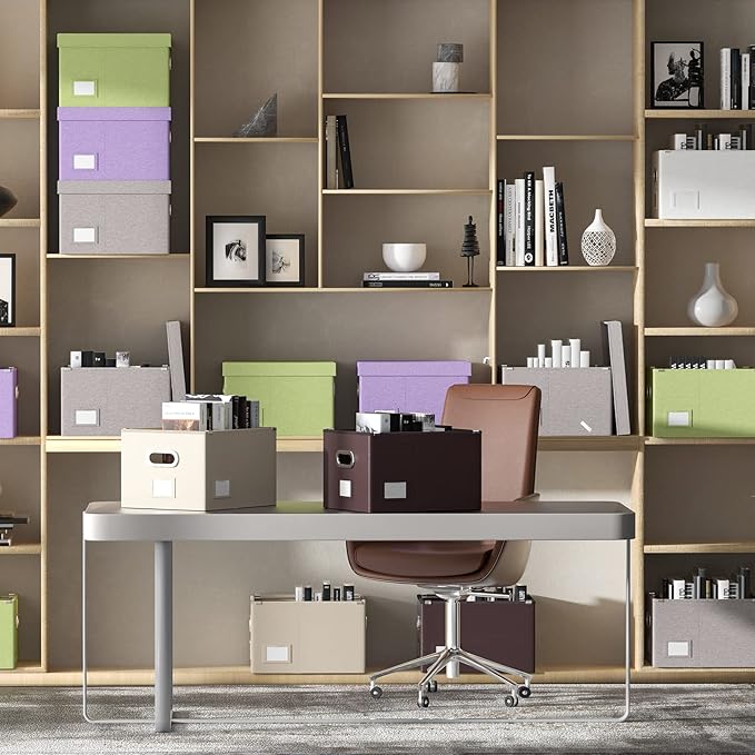 File Organizer Collapsible Storage Box for Office File Box with Lids Document Organizer for Office and Home Easy Slide Durabl