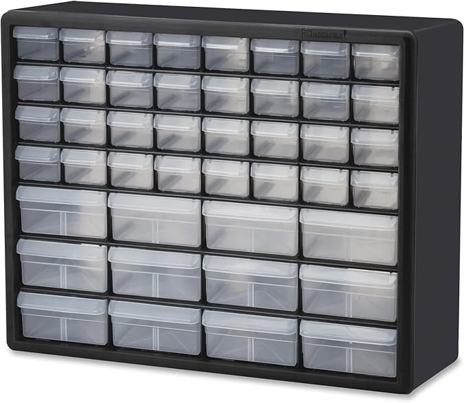 Akro-Mils 44-Drawer Plastic Drawer Storage Cabinet for Garage Organization, Bead Organizer, Building Bricks Storage, Teacher 