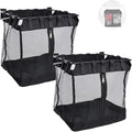 2Pcs Large Slatwall Baskets Mesh Slatwall Baskets with Zipper Mounted Storage Baskets Hanging Slatwall Accessories for Shops 