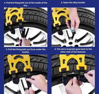 Jeremywell 6 PCS Car Snow Chains for TWO TIRES Emergency Anti Slip for Most Cars/SUV/Trucks, Winter Universal Security Chains
