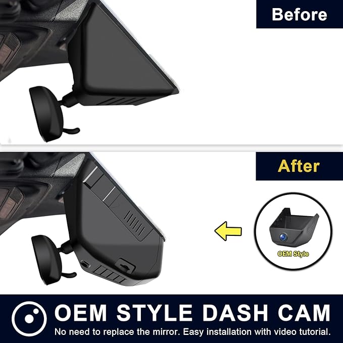Front 4K & Rear 1080 Dash Cam Fit for Ford Bronco 2021 2022 2023 2024 2026(Model A), Does Not Fit Ford Bronco Sport, WiFi & A