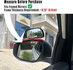 Blind Spot Mirror for Car, HD Glass Convex Wide Angle Blindspot Rear View Mirrors, Adjustable Clip On Car Side Mirror for Trucks SUVs Jeep RVs, Fits Max 0.16in/0.4cm Framed Mirrors