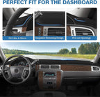 FIILINES Dash Cover for 2007-2014 Tahoe Suburban/GMC Yukon XL, 2007-2013 Avalanche Silverado 1500 2500 3500 LTZ/GMC Sierra SL